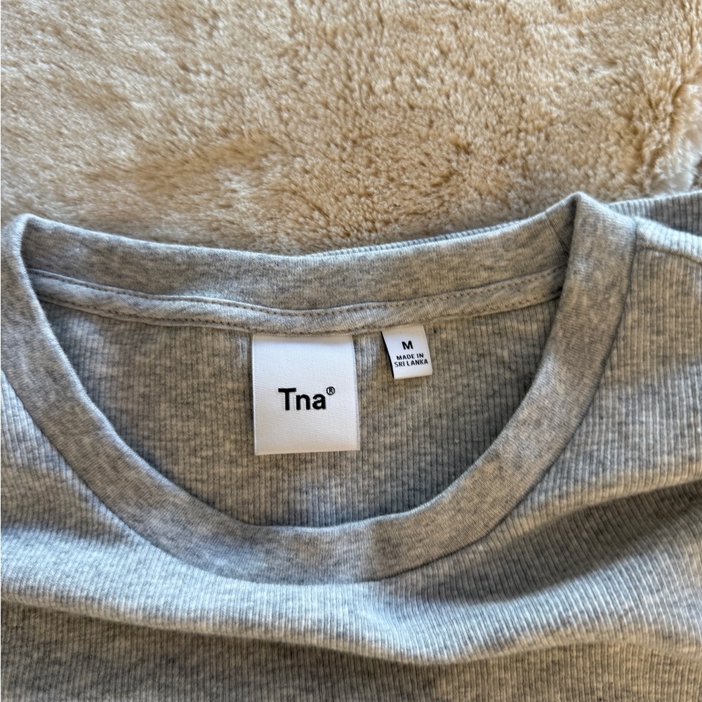 TNA Heather Gray Ribbed Tee